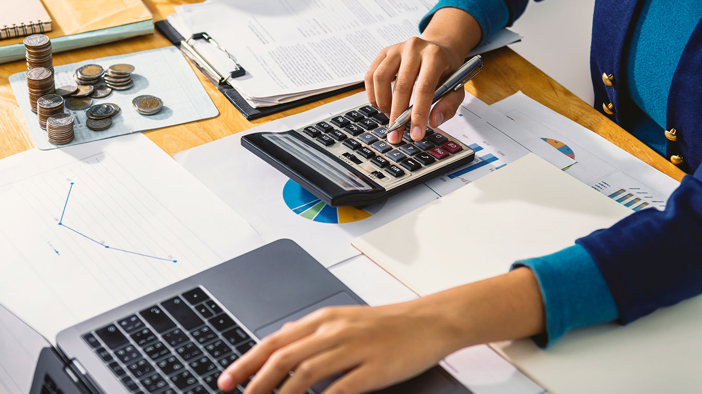 Landlord reviewing property tax documents
